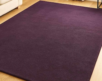 無地パープルカットパイルモダンエリアラグ、ハンドタフテッドウールエリアラグ、高級ウールラグ、ホームデコレーション、リビングルームラグ、ベッドルームラグ、カスタムラグ。