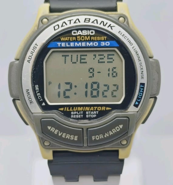 Casio Telememo 30 Data Bank 1600 DB-34H Quartz Vi… - image 1