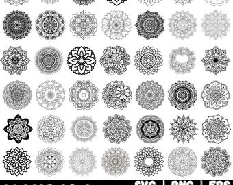 Floral Mandala SVG Bundle, Stained Glass, Laser Cut Files (Digital Download)