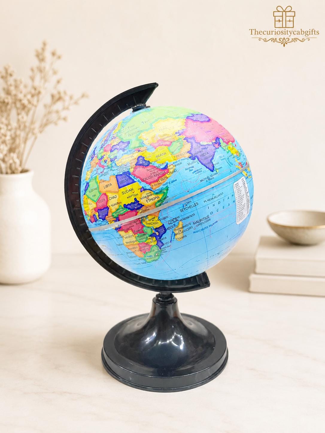 Small World Globe for Desk, Classroom Geography Decor, Office Table deco, Gift for Students