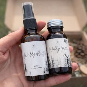 Waldgeflüster Duft-Duo – Natur Raumspray 30 ml & Raumduft Diffuser 60 ml | Wald Duft Set | Waldbaden für Zuhause | Geschenk für Naturliebhab