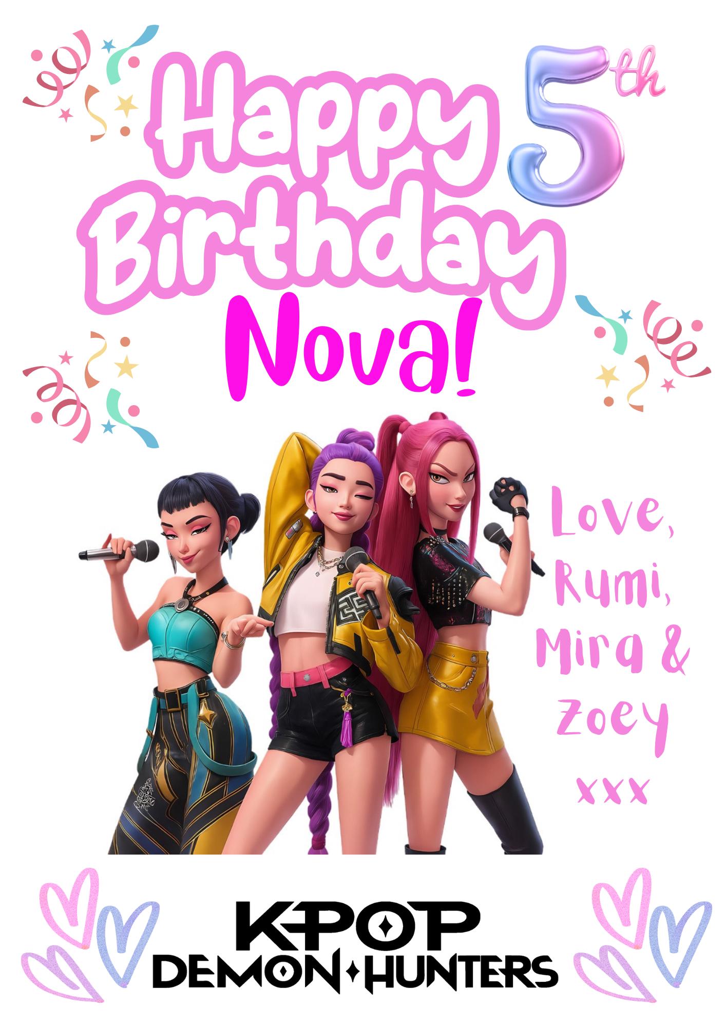 Personalized K-pop Birthday Message | Custom Digital Greeting From