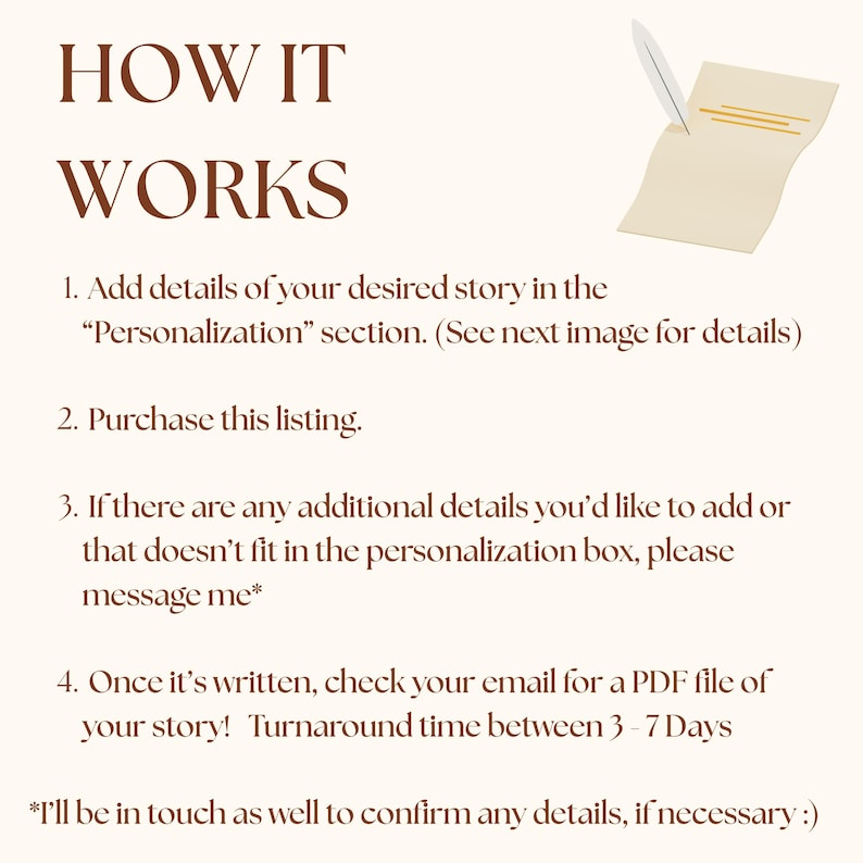 Custom Story Writing Commission 10000 Words | Comfort, Romance, Angst, Fluff, Any Genre | Personalized Story, Fiction Stories, 10,000 Words image 2