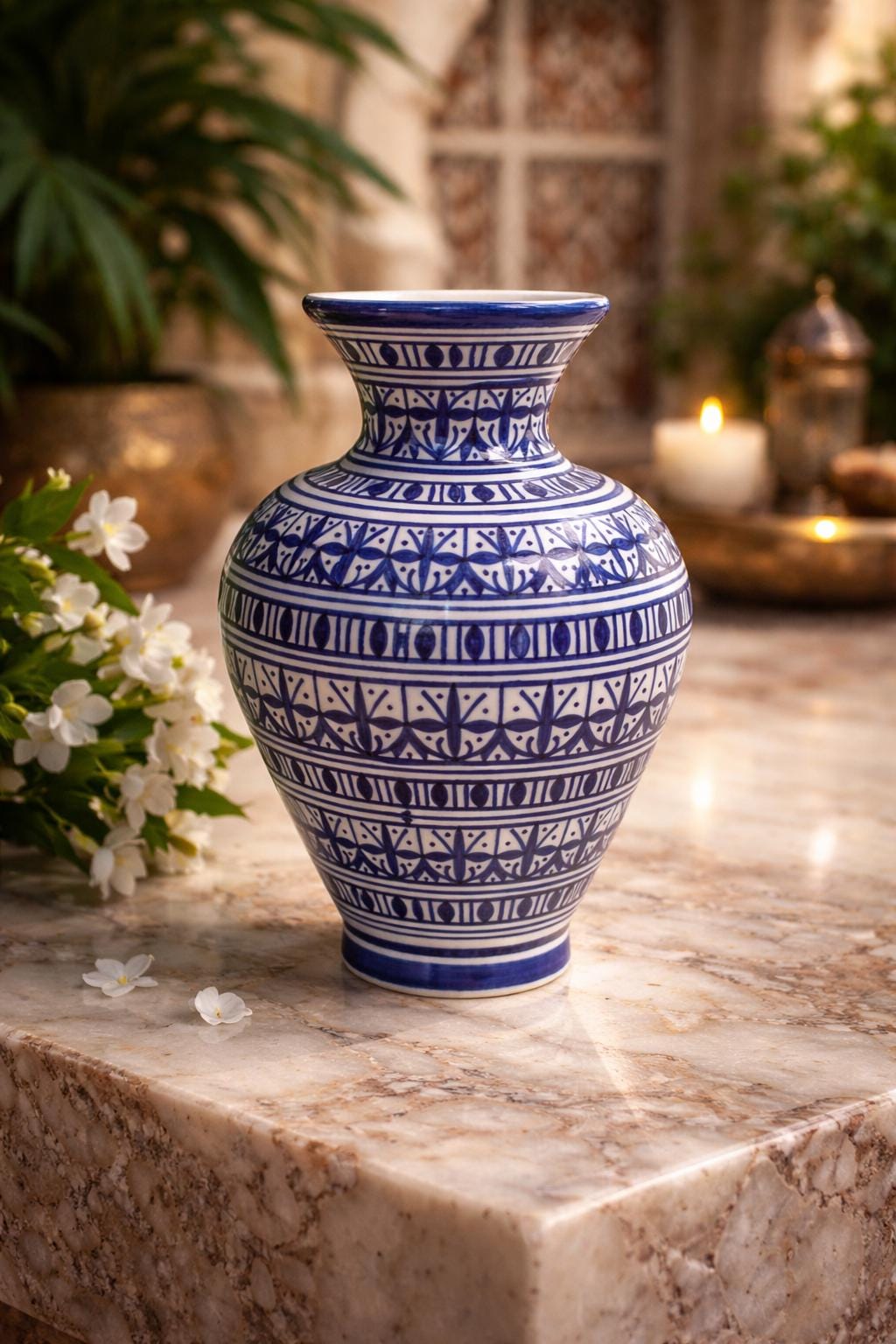 Moroccan vase blue - Etsy 日本