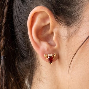 18K Gold Filled Lobster Stud Earrings,Red Lobster Earrings,Ocean Sea Life Jewelry,Crawfish Animal Earrings,Unique Gift For Her