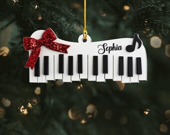 Personalized Piano Christmas Ornament: Custom Musician Gift