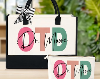 Doctor of Occupational Therapy Tote Bag, Custom Name OTD Tote Bag, Dr of Occupational Therapy, OTD Graduation, Otd Gifts, OTD Therapist Grad