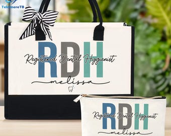 Registered Dental Hygienist Tote Bag, RDH Gift, Gift For Dental Hygienist, RDH Graduation Gift, Dental Student Gift, Dental Assistant Gifts