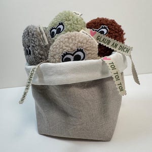 A little pick-me-up with heart | Teddy plush lucky charm | You can do it! | Handmade gift for girlfriend / daughter / son