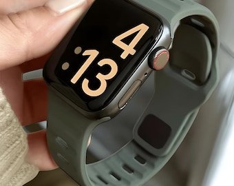 Soft Silicone Sport Loop Band for Apple Watch: Sweat-Resistant