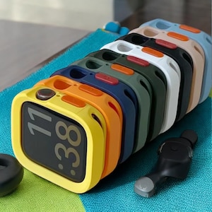 Silicone Bumper Case for Apple Watch: Matte Anti-Drop Cover