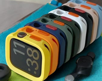 Silicone Bumper Case for Apple Watch: Matte Anti-Drop Cover
