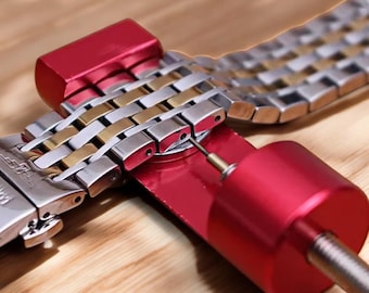 Watch Band Link Remover Tool Kit: Metal & Stainless Steel Strap Adjuster