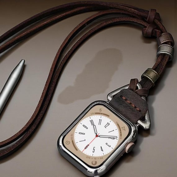 Leather Necklace Strap for Apple Watch: Luxury iWatch Band