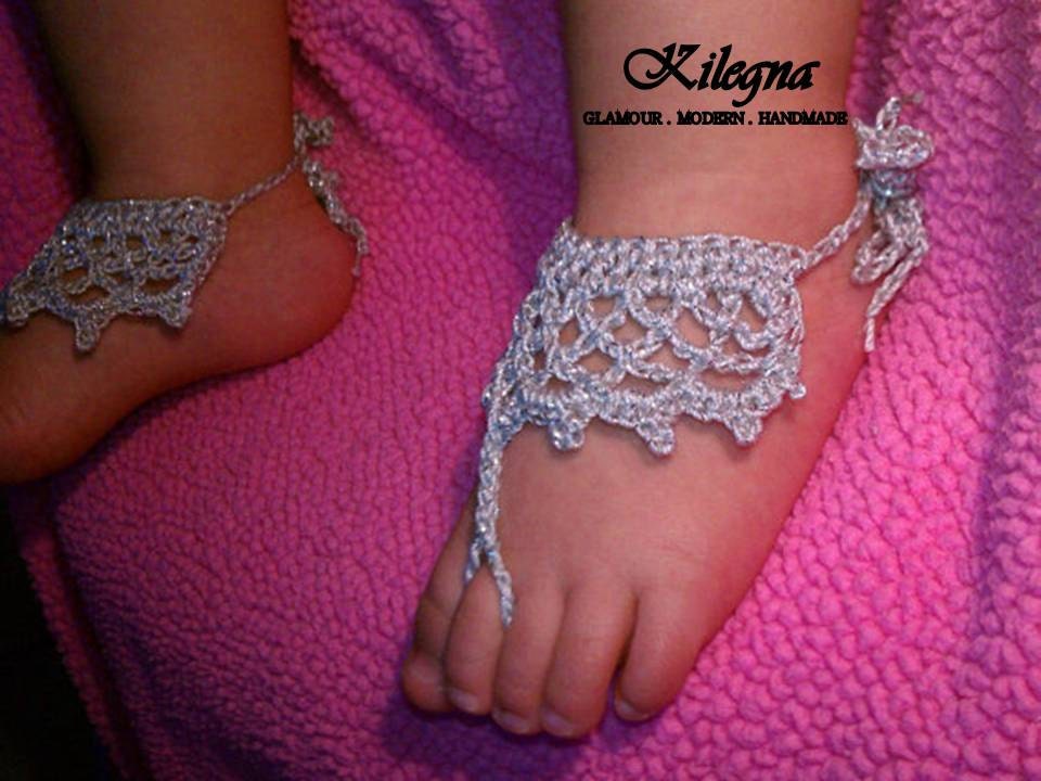 Baby Barefoot Sandals Crochet Princess Baby Barefoot Sandals Etsy