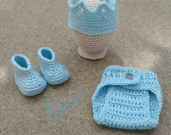 Baby King Prince Outfit Baby King Outfit Crochet Crown Newborn Crown Boy Newborn Boy Photo Outfit Baby Boy Clothes Newborn Outfit
