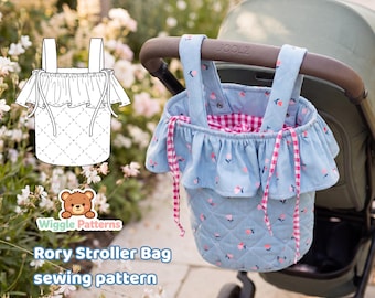 Rory Stroller Bag Sewing Pattern PDF | Diaper Bag Sewing Pattern | Baby Bag Pattern | Stroller Organizer Pattern