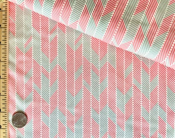 Red and Gray Herringbone Quilting Cotton - Art Gallery Fabrics Minimalista