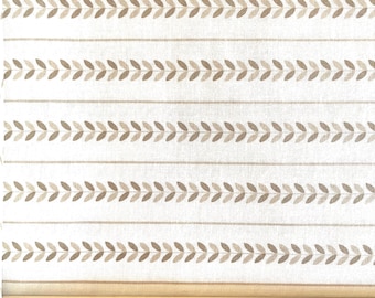 Riley Blake Designs Fabric by the Yard - Verona by Emily Taylor Design - C2804 - Brown and Cream Floral Vine Leaf Stripe Design 100% Cotton