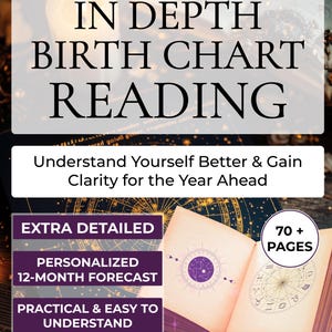 Birth Chart Reading In Depth Personalized Natal Astrology Insights Includes Future 12 Month Predictions
