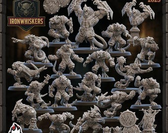 IronWhiskers - Equipo de Hombres Rata para juegos de mesa de Fantasy Football - Miniaturas UGNI