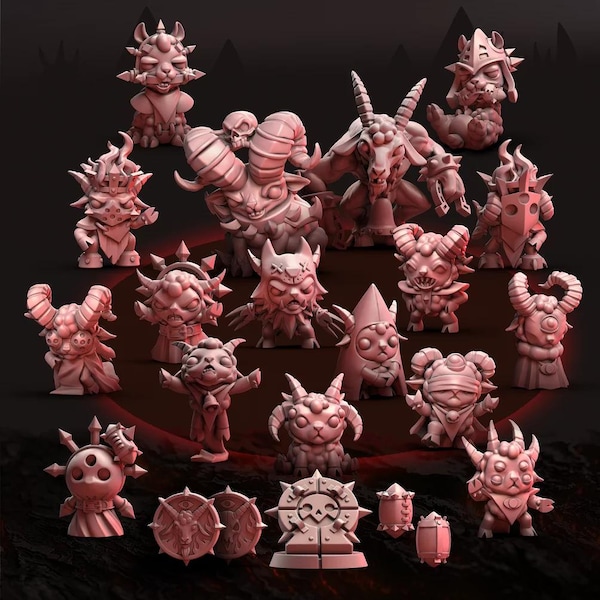 Hellfire Lambs - Équipe Chibi pour jeux de table Fantasy Football - Miniatures Punga