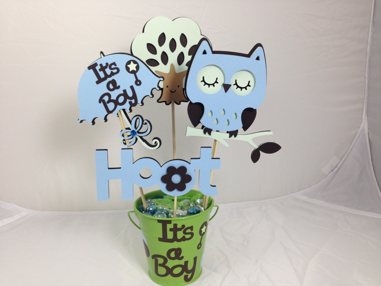 Baby Shower Table Centerpiece Decoration It's A Boy Owl | Etsy