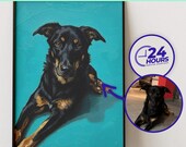 Custom Dog Portrait From Photo Digital Oil Painting Style Printable Pet Art Personalized Puppy Gift For Dog Lovers Fast Download 24h