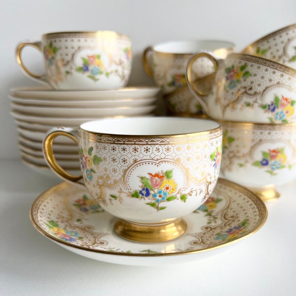 HTF Rare Star Paragon Teacup & Saucer, Hand Painted, Antique Fine English Bone China, Multiples Available, Sold Separately