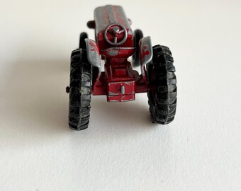 Early Matchbox Lesney Tractor, No 4, King Size, Red With Black
