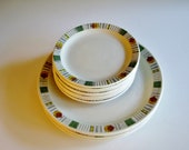 Mid-century Diner Plates, Heath England, Armorlite, Restaurant ware, Dinner Plates, Side Plates, Restaurantware, Erica