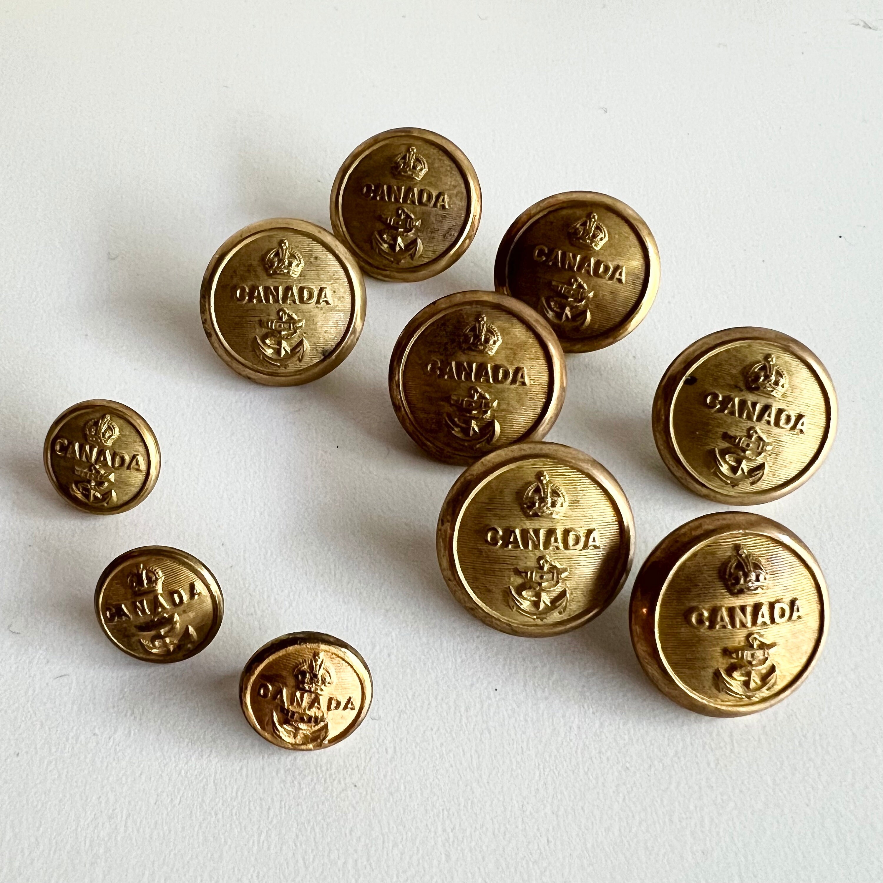 美品✨PPFM ナポレオンジャケット 銀ボタン 金ボタン ブラウン M haoa ボタン 6個セット 直径 20mm 18mm 15mm 4つ穴ボタン 金属ボタン