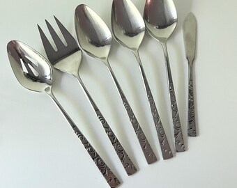 Vintage 1847 Rogers Bros Navaho International Stainless, 6 Piece