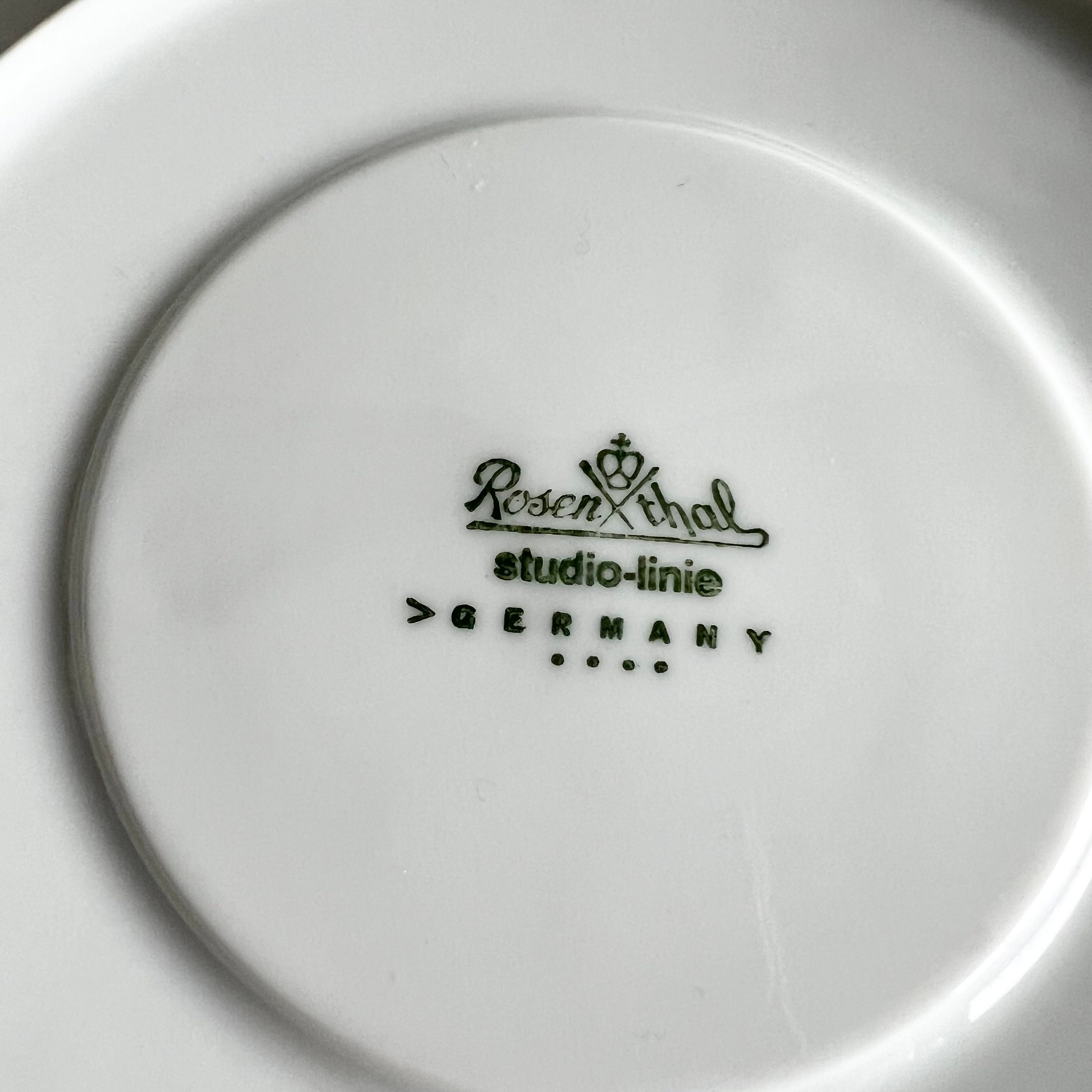 Rosenthal studio-linie ホワイト角型ボウル Replacement Saucer, Rosenthal Studio Linie, White German Porcelain