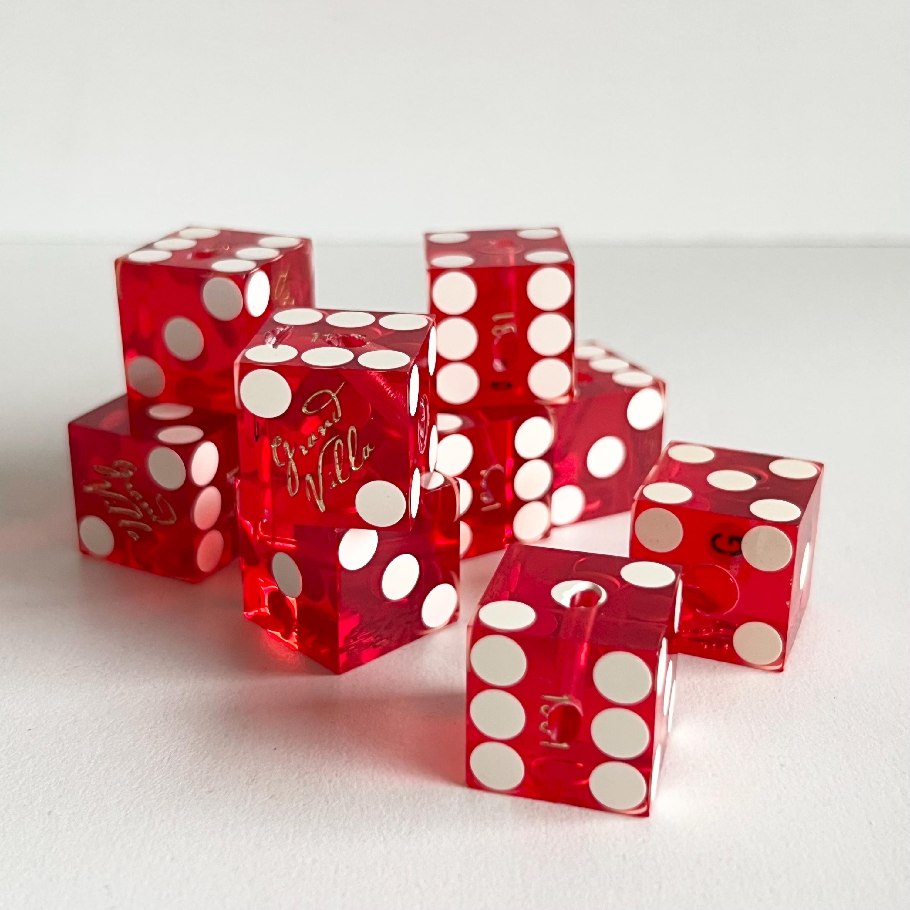 Pair of Vintage Casino Dice, Choose From 5 Pairs, Red, White