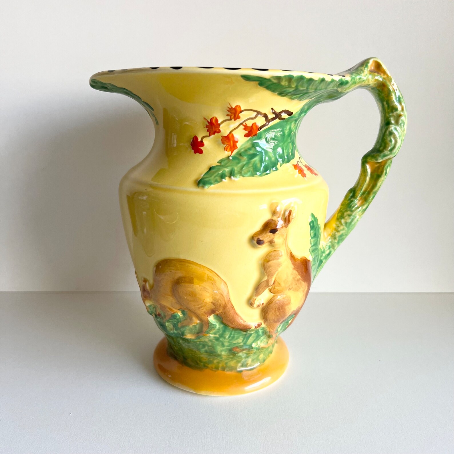 Kangaroo Jug Burleigh Ware Collectible Ceramics Made In England 