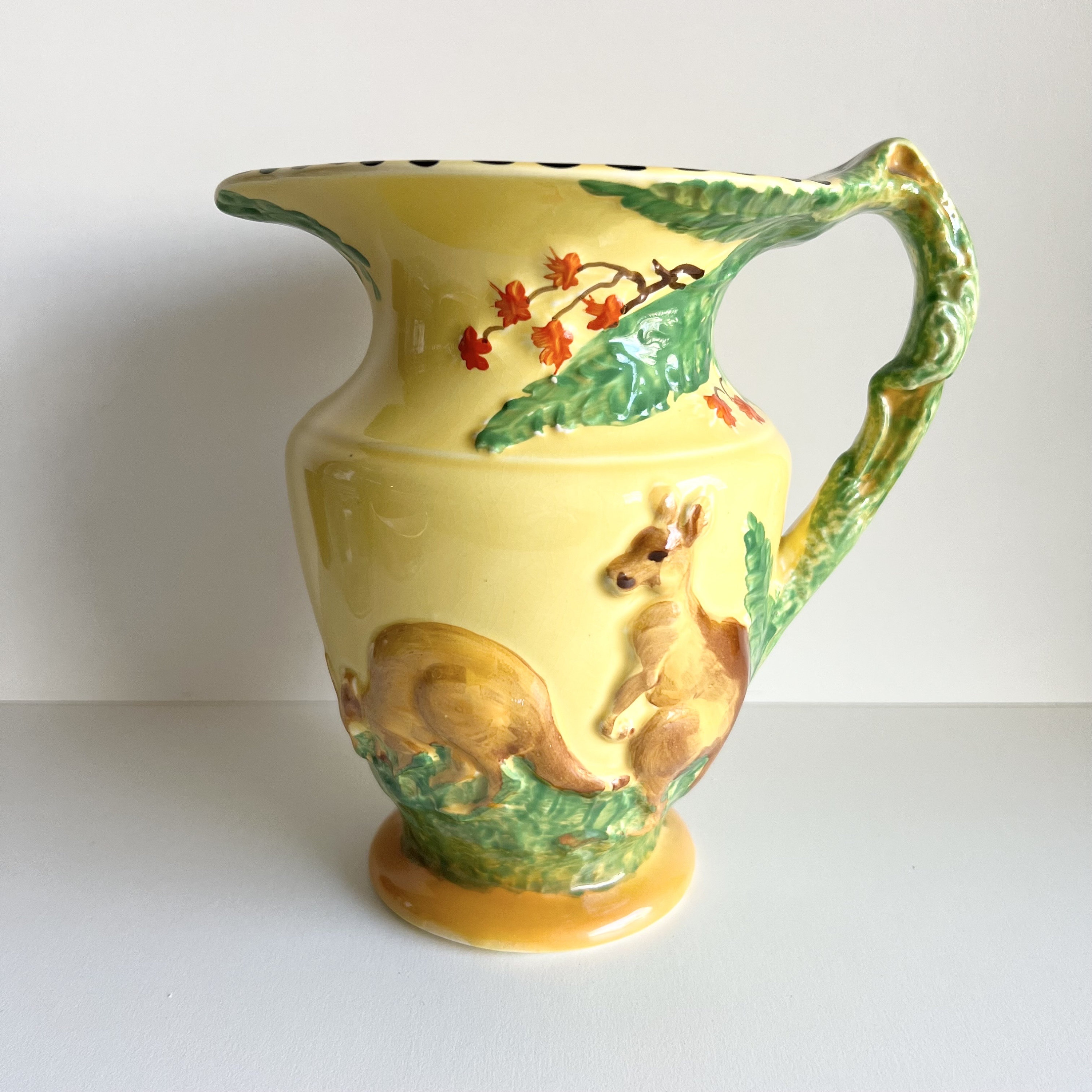 Kangaroo Jug, Burleigh Ware, Collectible Ceramics, Made in England