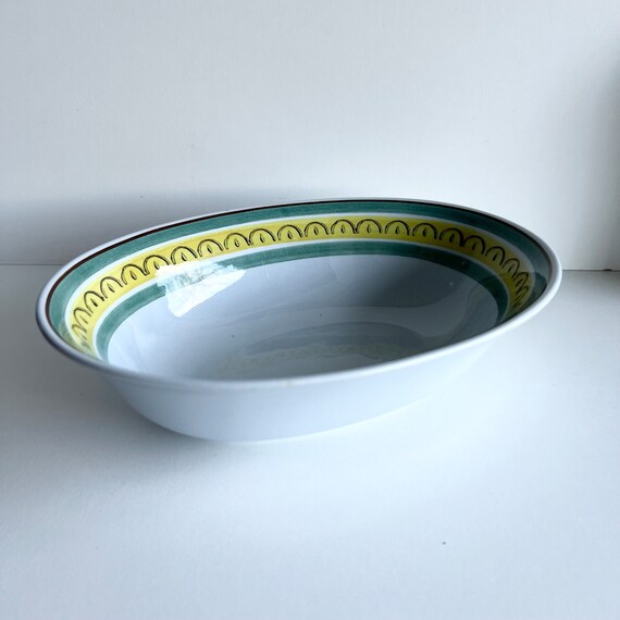 Arabia Finland, Crownband Large Oval Bowl, Vintage MCM
