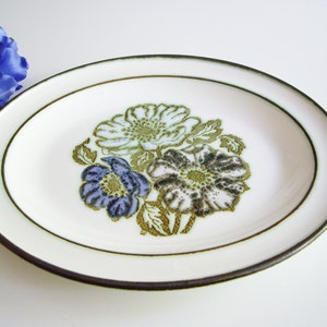 Serving Platter, Vintage Wedgwood, Iona, Blue, Purple, Turquoise, Flowers, Raised Design, Oval Plate, Serving Dish, Made in England image 1