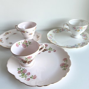 Toskanisches Tennis-Set, Teetasse und Telleruntertasse, Schmetterling, Floral, rosa, weiß, hohe Qualität, englisches Bone China, Muttergeschenk, 3 Teetassen zur Auswahl
