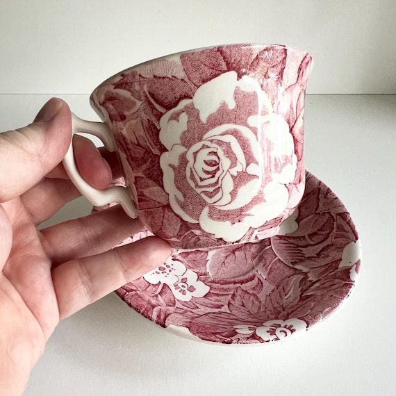 Staffordshire チャイニーズローズプレート 25cm2枚セット P0000574841S000000754280T1.jpg