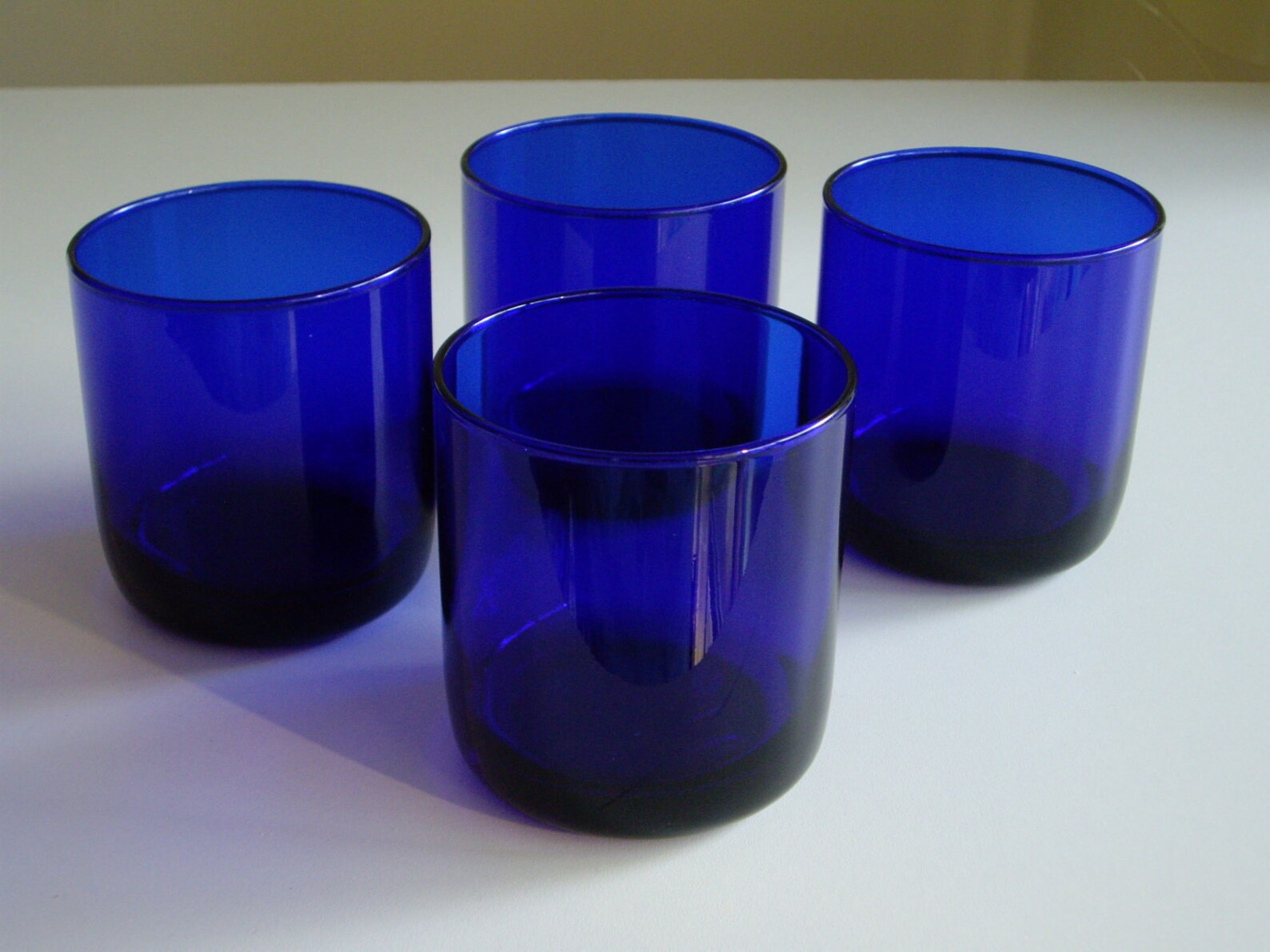 Cobalt Blue Tumblers or Drinking Glasses Made by Libbey Glass Etsy