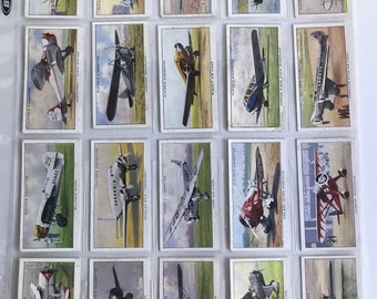 Aeroplanes Cigarette Cards, Civil Airplanes, John Player and Sons, 1935, Complete set of 50