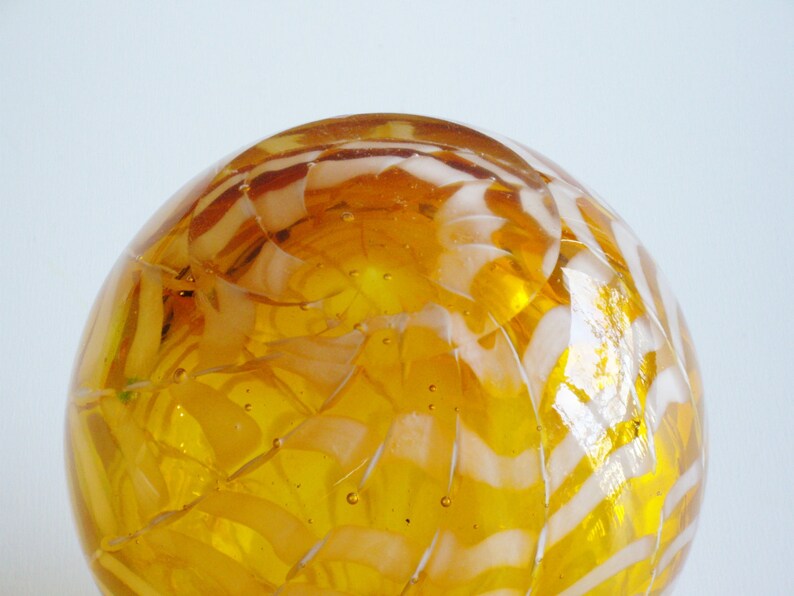 Small Art Glass Vase Paperweight Phoenician Amber Glass Etsy