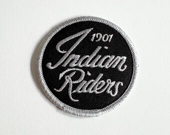 1990s Extra Old Stock Indian Motorcycle Patch, Vintage Sew-on