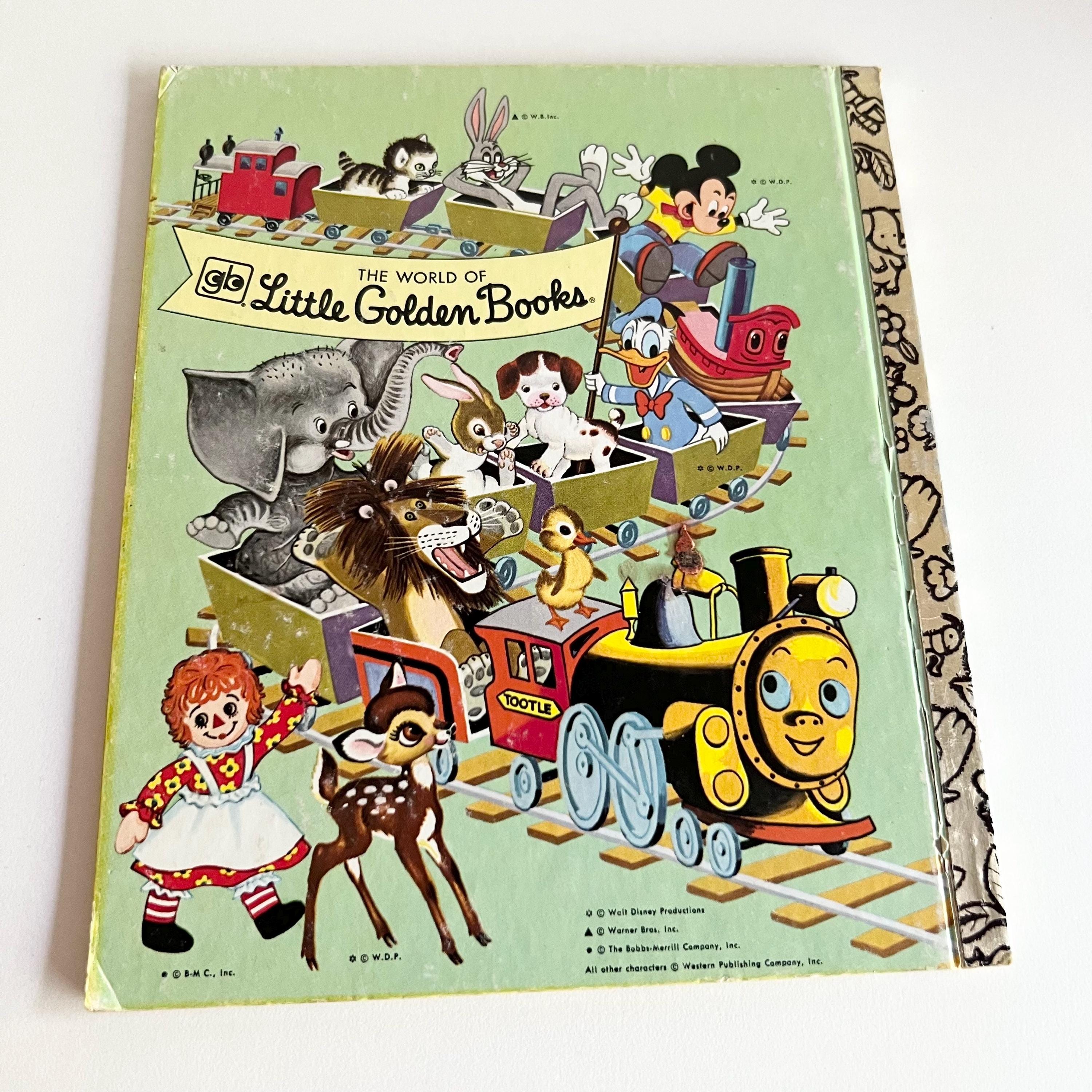 2 Little Golden Book Walt Disney, Vintage 1970s Children's Picture