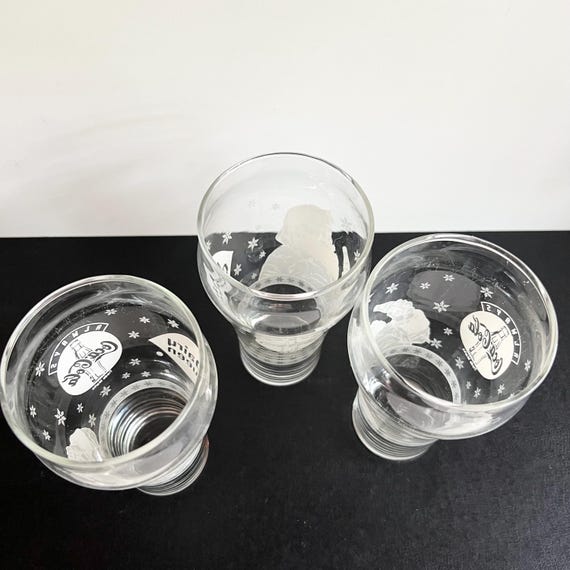 3 Christmas Drinking Glasses, Coca Cola and Dairy Queen