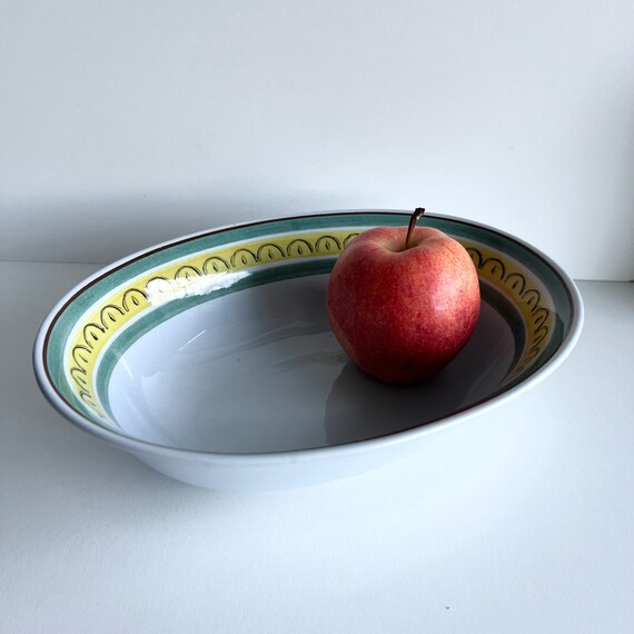 Arabia Finland, Crownband Large Oval Bowl, Vintage MCM