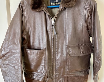 Vintage Smartown Leather Bomber Jacket