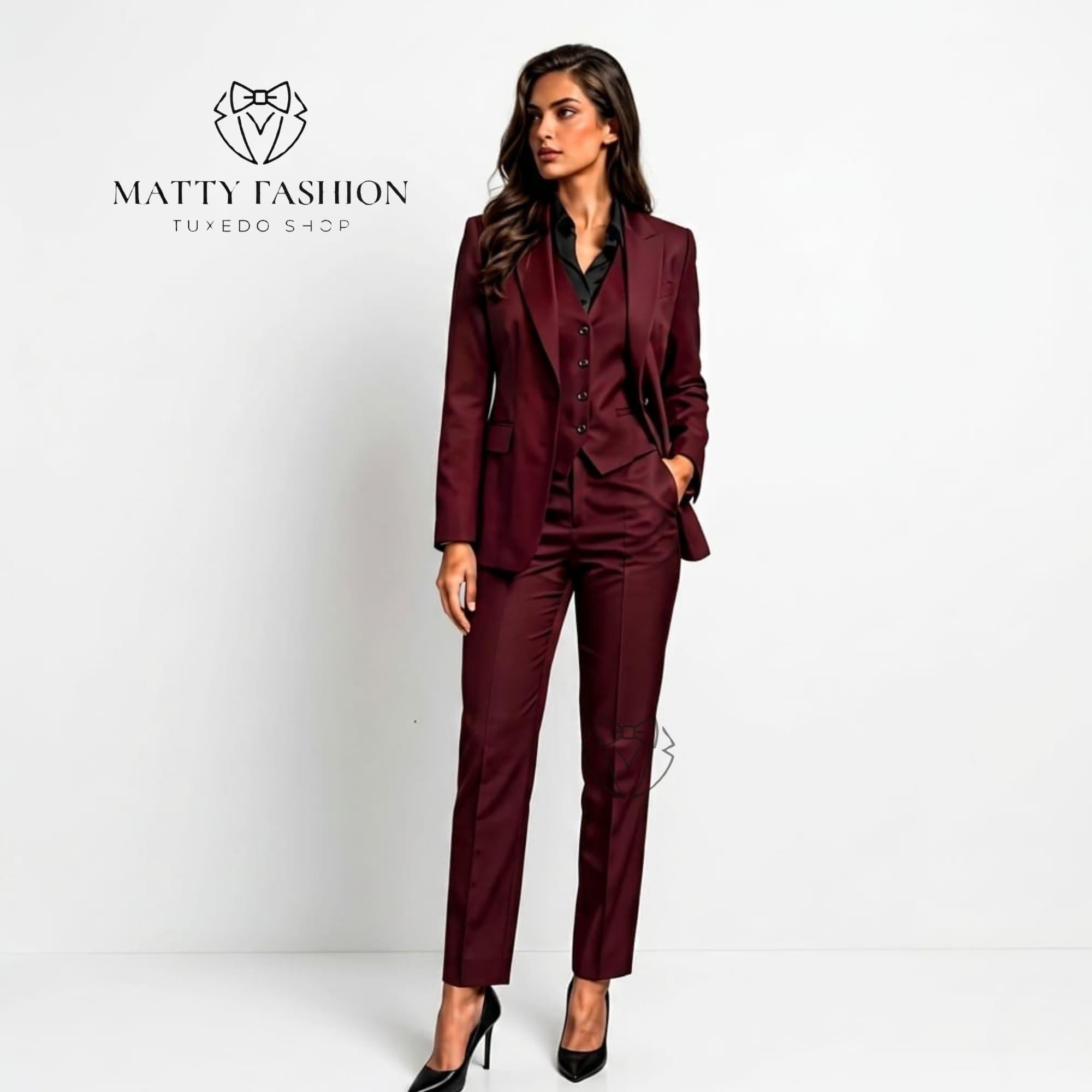 Burgundy tuxedo suits for women - Etsy 日本